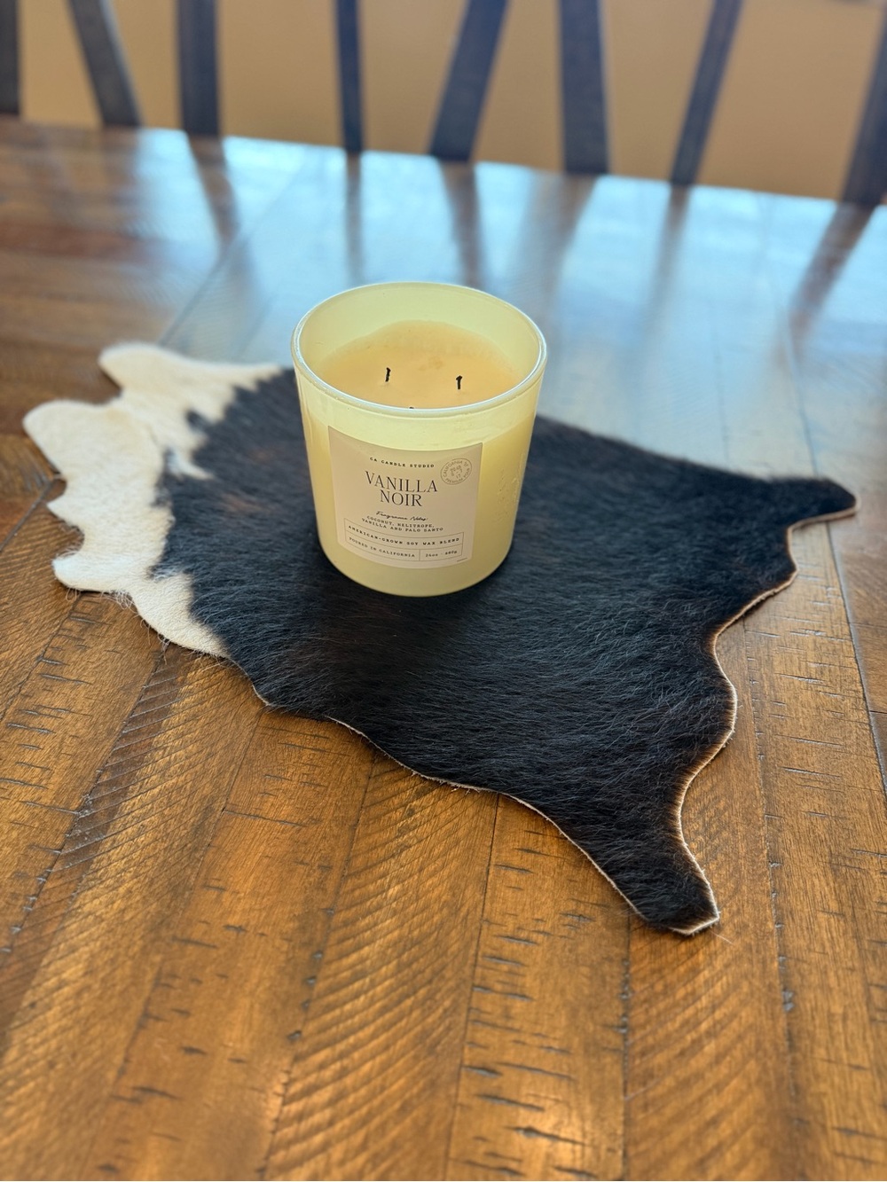 Custom Up-Cycled Authentic Decorative Cowhide Table Mats (Medium)